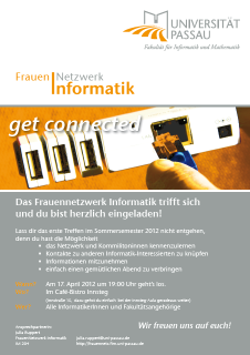 Plakat: Frauennetzwerk Informatik "get conncected" SS 2012