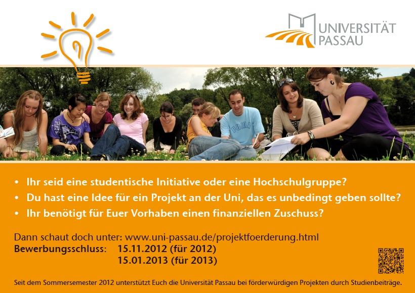 Förderung von studentischen Initiativen und Projekten an der Universität Passau