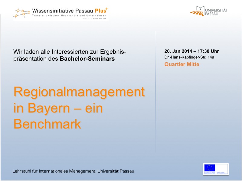 Ankündigung BA-Seminar 2014