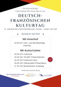 Veranstaltungsplakat der Deutsch-Französischen Gesellschaft