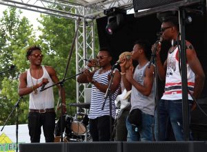 Band auf einer Bühne beim Passauer Kultur Jam 2017