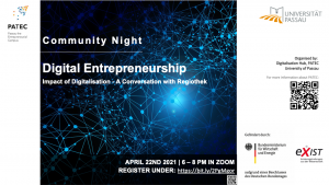 Flyer Community Night Digital Entrepreneurship