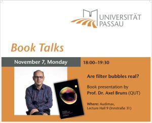 Plakat für Veranstaltung: "Are Filter Bubbles Real?"