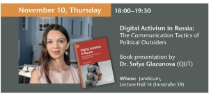 Plakat für die Veranstaltung: "Digital Activism in Russia"